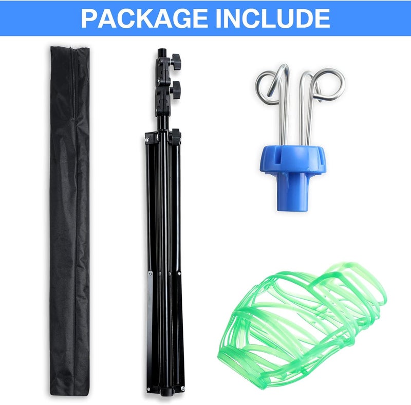 Ferraycle Portable Collapsible IV Pole Stand, 4 Hook IV Portable Pole Stand for Hospital, Clinic, Wheelchairs, Beds, Home Care (3 Legs) - Image 2